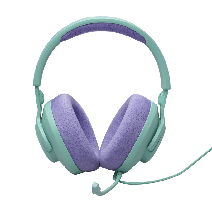 JBL Quantum 100M2 - Cyan - Wired over-ear gaming headset with detachable mic and mute option - Front image number null